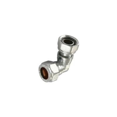 NEW TAP CONNECTOR CHROME PLATED  15 mm x 1/2" bent   Plumbing 